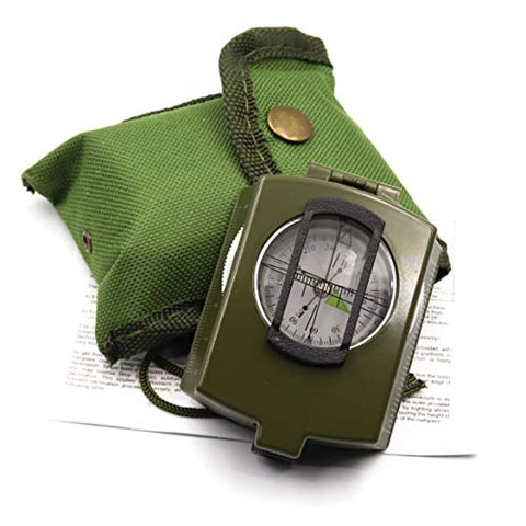Military Compass Metal Sighting Lensatic Compass Night Fluorescent Waterproof Survival Compass