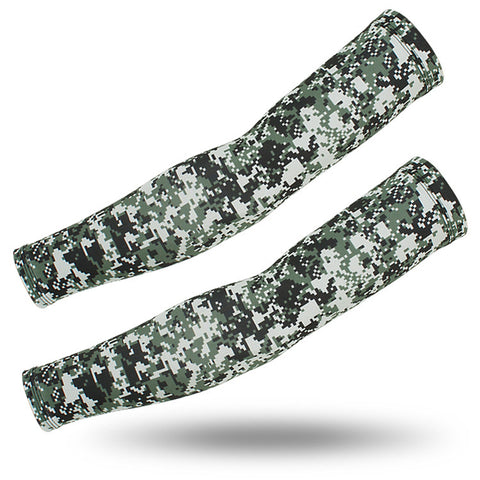 UV Protection Arm Sleeves Camouflage Tactical Ice Silk Cooling Sleeves (One Pair)